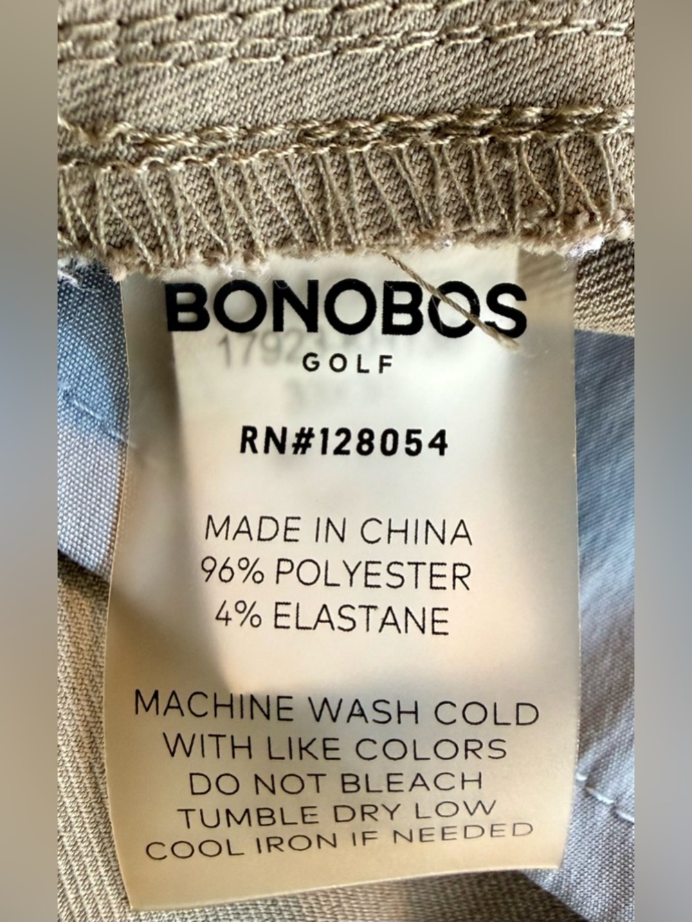 Bonobos Highland Tour Performance Golf Pants 33x30 Athletic Fit - Khaki Sahara - Picture 10 of 14